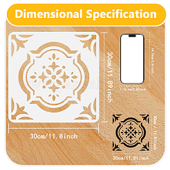 4 pz 4 stili pet scava fuori disegno pittura stencil&nbsp;DIY-WH0669-006