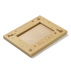 Rechteckige Fotorahmen aus Holz zum Thema Haustier&nbsp;AJEW-XCP0002-49