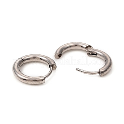 Orecchini a cerchio huggie in acciaio inossidabile 201 anti-ossidazione&nbsp;EJEW-L250-01A-P