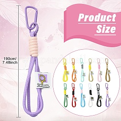 12 stücke 12 farben regenschirm schnur nylon seil anhänger dekorationen karabiner&nbsp;KEYC-CJ0001-18