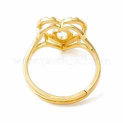 Verstellbare Ringe aus echtem 18 Karat vergoldetem Messing&nbsp;RJEW-M139-18E