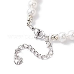 Armbänder aus natürlichem Rosenquarz und Glasperlen&nbsp;BJEW-JB12318-01