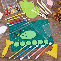 Werkzeugsets aus Ton&nbsp;DIY-GA0007-98
