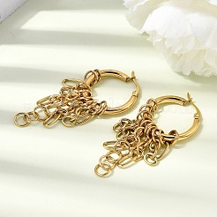Orecchini a cerchio in acciaio inossidabile 304 per donna&nbsp;EJEW-G463-03G