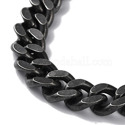 Ionenplattierung (IP) 304 Edelstahl Diamantschliff Panzerkette Halsketten&nbsp;NJEW-P288-02AS