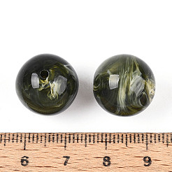 Perles rondes en acrylique imitation pierres précieuses&nbsp;OACR-R029-16mm-20A