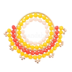 Pendenti con perle di vetro sfaccettato&nbsp;PALLOY-JF00417-M