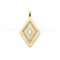 Colgantes de Latón Cubic Zirconia&nbsp;KK-T004-102-NF