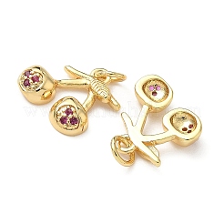 Colgante micropavé cubic zirconia de latón&nbsp;KK-L243-02G-01