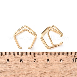 Dreifach-Fünfeck-Manschettenohrringe aus Edelstahl 304&nbsp;EJEW-K268-88G
