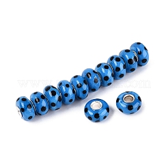 Handgefertigte Glasperlen mit Messingkern im europäischen Stil&nbsp;LAMP-N044-02S-02