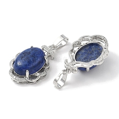 Natürliche Lapislazuli gefärbte ovale Anhänger&nbsp;G-NH0025-15P-25