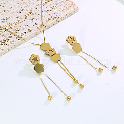 Ohrringe und Lariat-Halsketten aus Edelstahl für Damen&nbsp;GQ8201