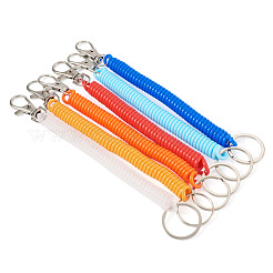 6 portachiavi a molla retrattile a spirale in plastica&nbsp;KEYC-TA0004-83