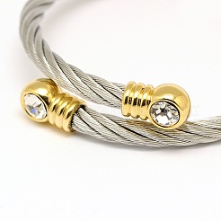 Trendige Damen-Drehmomentarmreifen aus 304er Edelstahl&nbsp;BJEW-N225-90G