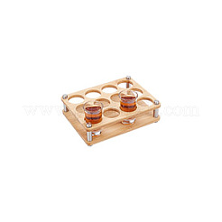 Abnehmbare 12-Loch-Schnapsglashalter aus Bambus&nbsp;ODIS-WH0002-94