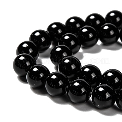 Natürliche augenlose Obsidianperlenstränge&nbsp;X-G-K123-06-8mm