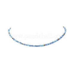 Wickelarmband aus Glassamenperlen mit zwei Schlaufen für Damen&nbsp;BJEW-JB09216