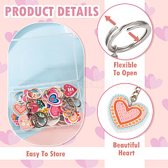 18 stücke 18 arten valentinstag pvc schlüsselanhänger&nbsp;KEYC-TA0001-56