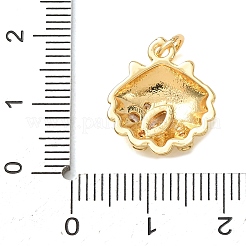 Pendentifs en laiton zircon cubique transparent&nbsp;KK-CBA0009-14G