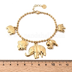 Bracelets à breloques en acier inoxydable chirurgical 316l&nbsp;BJEW-D454-02G