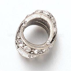 Tibetano della lega di stile di strass grandi branelli del foro&nbsp;MPDL-F017-13E