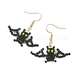 Boucles d'oreilles pendantes en perles de verre pour Halloween&nbsp;EJEW-MZ00769-03