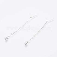 Boucles d'oreilles clous 925 en argent sterling rhodié&nbsp;EJEW-AA00271-07P