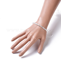 Bracciali con perline intrecciati in vetro placcato&nbsp;BJEW-JB04236-01