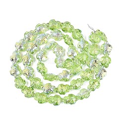 Chapelets de perles en verre transparent électrolytique&nbsp;EGLA-N055-04A-09