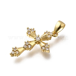 Pendentifs en laiton zircon cubique transparent&nbsp;KK-G525-17G
