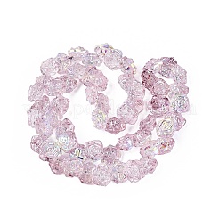 Chapelets de perles en verre transparent électrolytique&nbsp;EGLA-N056-02A-04