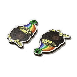 Bedruckte Holzanhänger mit St. Patrick's Day-Motiven&nbsp;WOOD-V002-02B