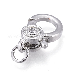 Gestellware Messing Micro Pave Zirkonia Karabinerverschlüsse&nbsp;ZIRC-M108-07A-P