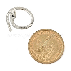 Manschettenringe aus schwarzem Emaille-Edelstahl 304 für Damen&nbsp;RJEW-G338-05P