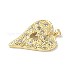 Pendentifs avec zircon cubiques à micro-pavés en laiton&nbsp;KK-L239-062G-01