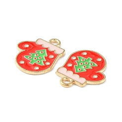 Noël pendentifs émail en alliage&nbsp;ENAM-D047-09LG-07