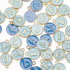 2 Sets 2 Arten vergoldete Legierungs-Emaille-Charms&nbsp;ENAM-YW0001-28C