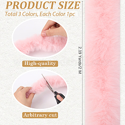 3 Stück 3 Farben Kunstpelz Chenille Stick Stoffrolle für Weihnachtsbaum-Dekor oder Kranzschleifen Handwerk&nbsp;FIND-CY0002-08