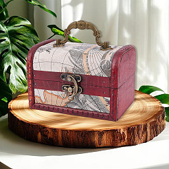 Cajas de joyería de madera vintage&nbsp;AJEW-CL0005-45A