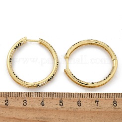 Messing-Mikro pflastern Zirkonia Creolen&nbsp;EJEW-M077-02G