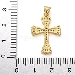 Pendentifs avec zircon cubiques à micro-pavés en laiton&nbsp;KK-M319-26G-03
