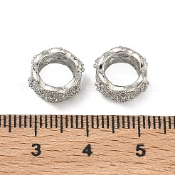 Kleeblatt-Perlen aus klarem Zirkonia (europäischer Stil)&nbsp;KK-D228-22P