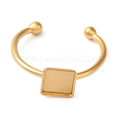 Composants de bague à manchette ouverte en acier inoxydable 304 avec placage ionique (IP)&nbsp;X-STAS-I306-03G