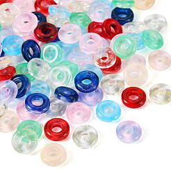 90 Stück 9 Farben transparente europäische Glasperlen&nbsp;GLAA-TA0001-79