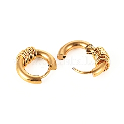 Pendientes de aro de acero inoxidable 304 con revestimiento al vacío de PVD&nbsp;X-EJEW-JE04192-01