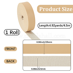 1 rouleau de cordon en similicuir microfibre&nbsp;WL-CL0001-25C