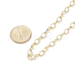 Collier de chaînes de câbles en laiton de 6 mm pour hommes et femmes&nbsp;NJEW-JN03768