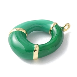 Pendentifs d'émail en laiton &nbsp;KK-E093-03G-O-02