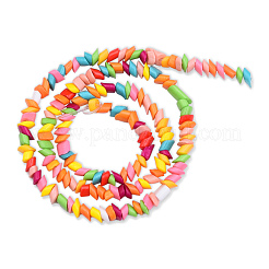 Opachi spruzzo dipinto fili di perle di vetro&nbsp;GLAA-N047-04B